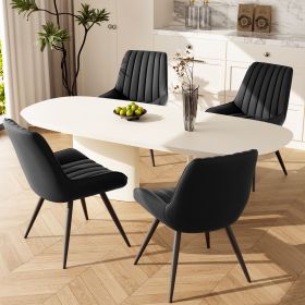 2-piece or 4-piece dining chair sets, suitable for use in dining rooms, living rooms and offices (Color: Black, Quantity: 4-piece)